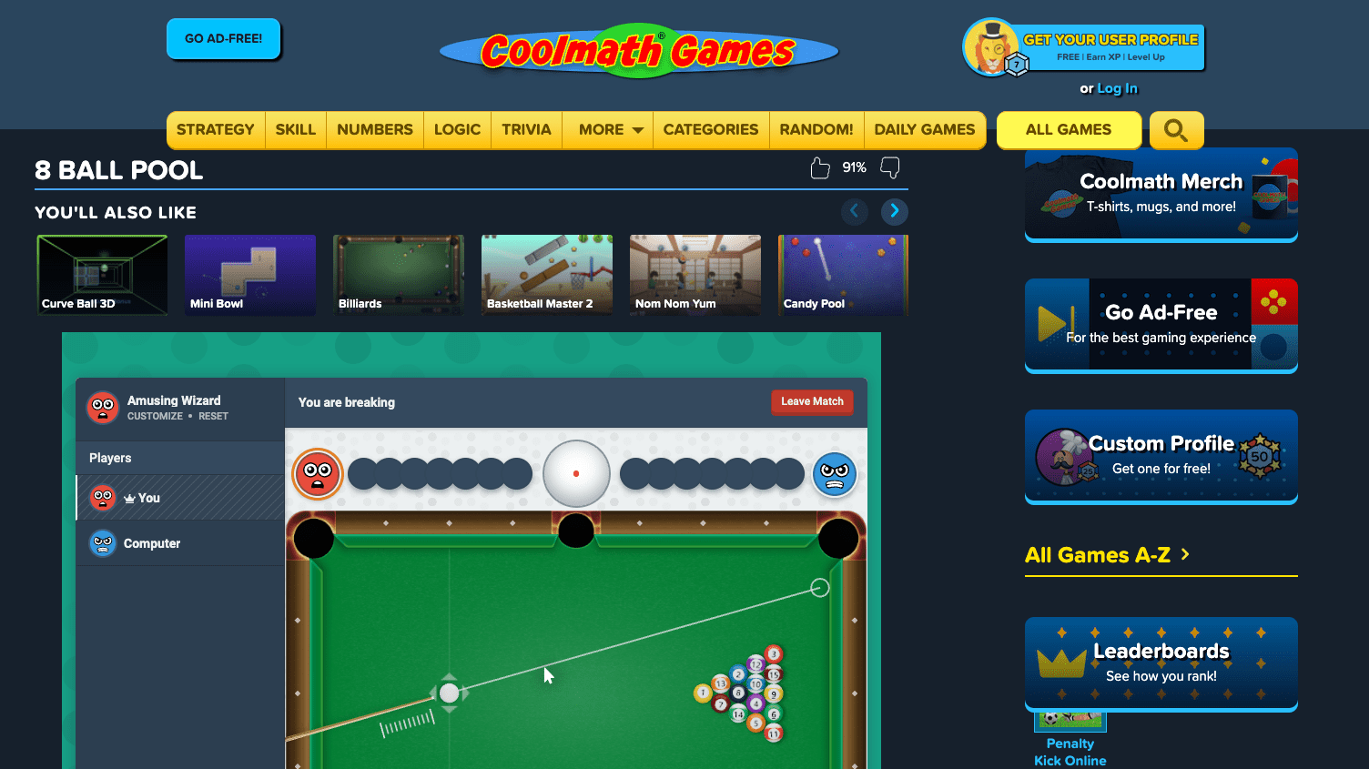 8 Ball Pool for Coolmath Games